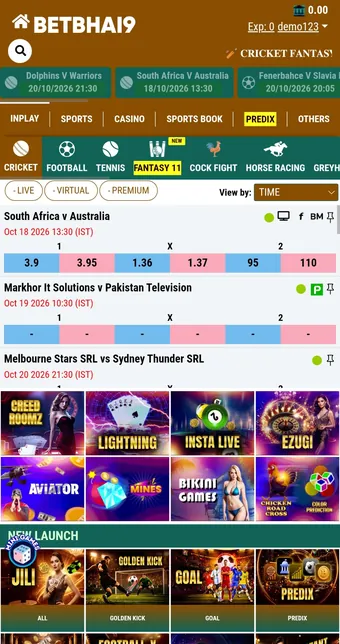 Betbhai app screen