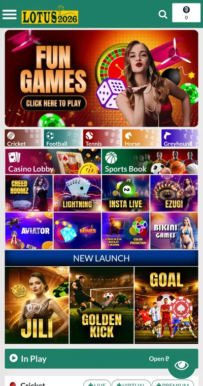 Lotus app screen